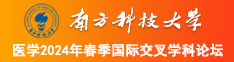 鸡巴日逼视频免费南方科技大学医学2024年春季国际交叉学科论坛